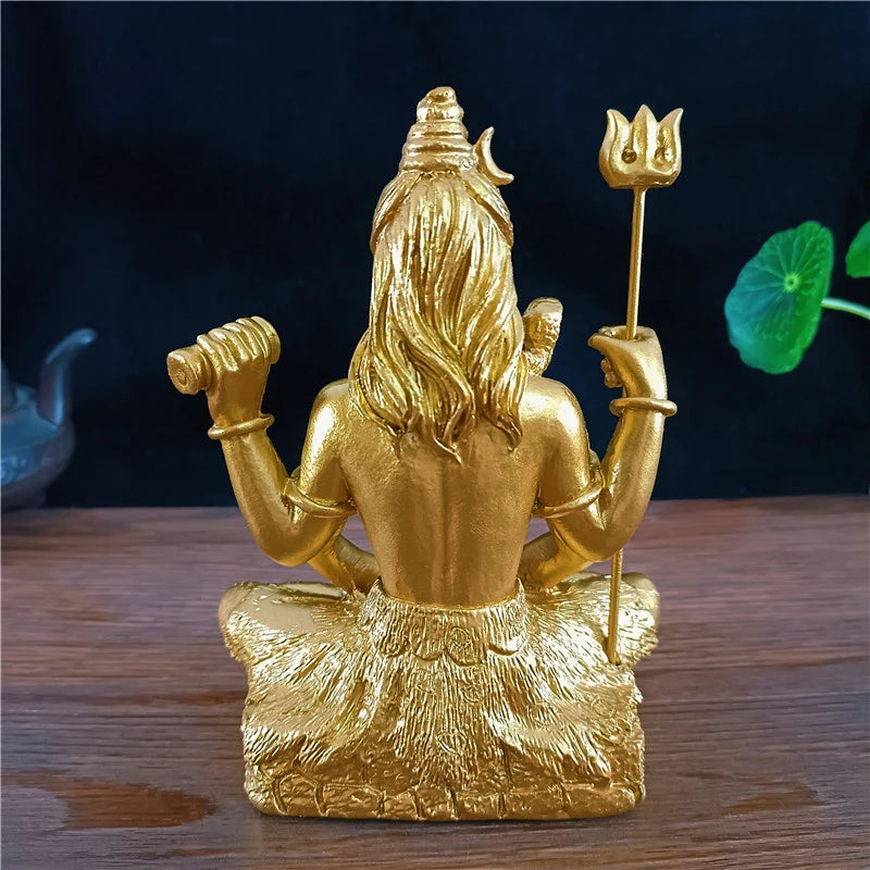Figura Golden Shiva Hindu Ganesha 14 cm · Decoración Setup Gamer y Escritorio