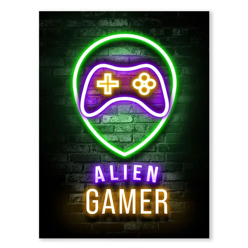 Neón LED Gaming Decoration Posters · Iluminación Setup Gaming