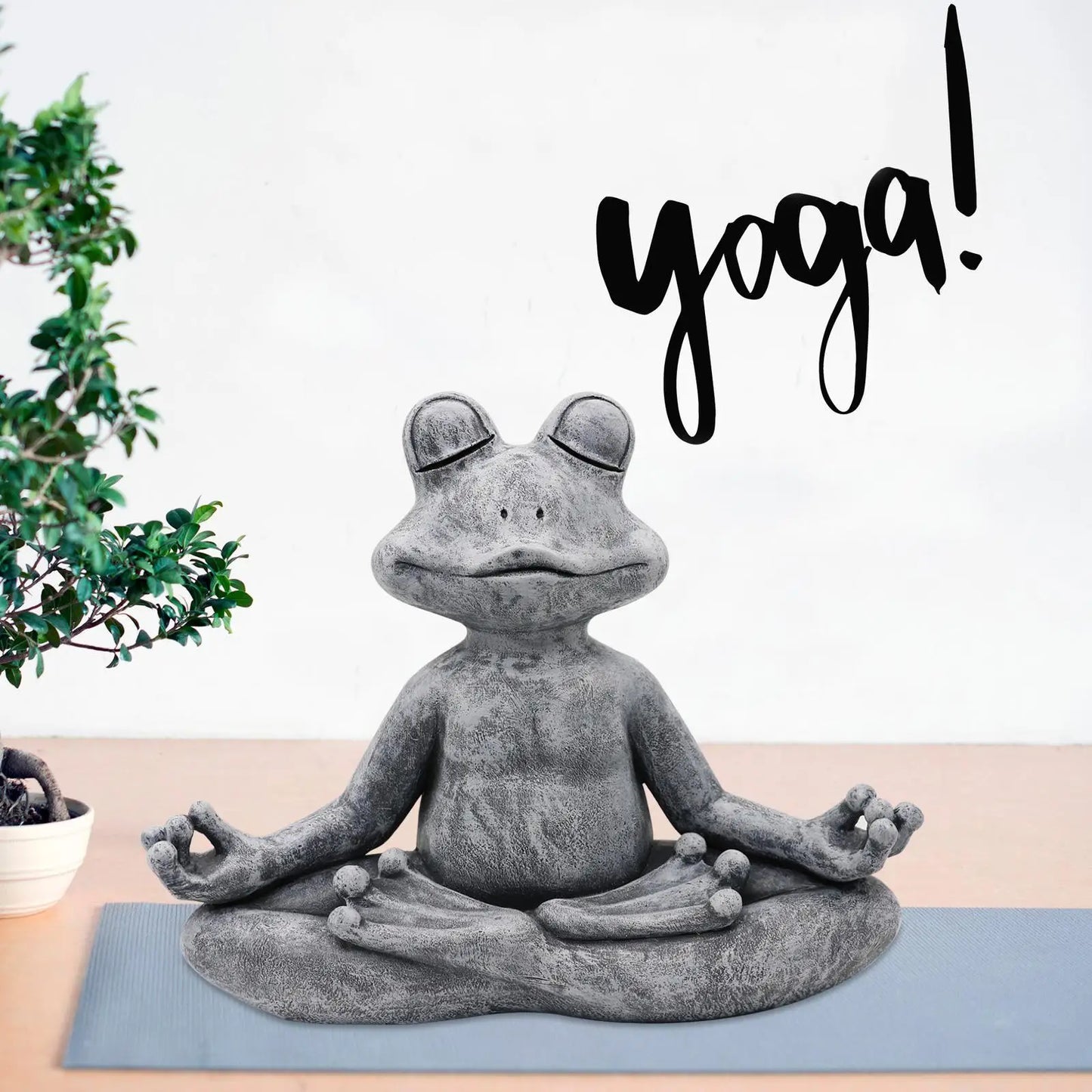 Figura Frog Zen Yoga Frog · Decoración Setup Gamer y Escritorio