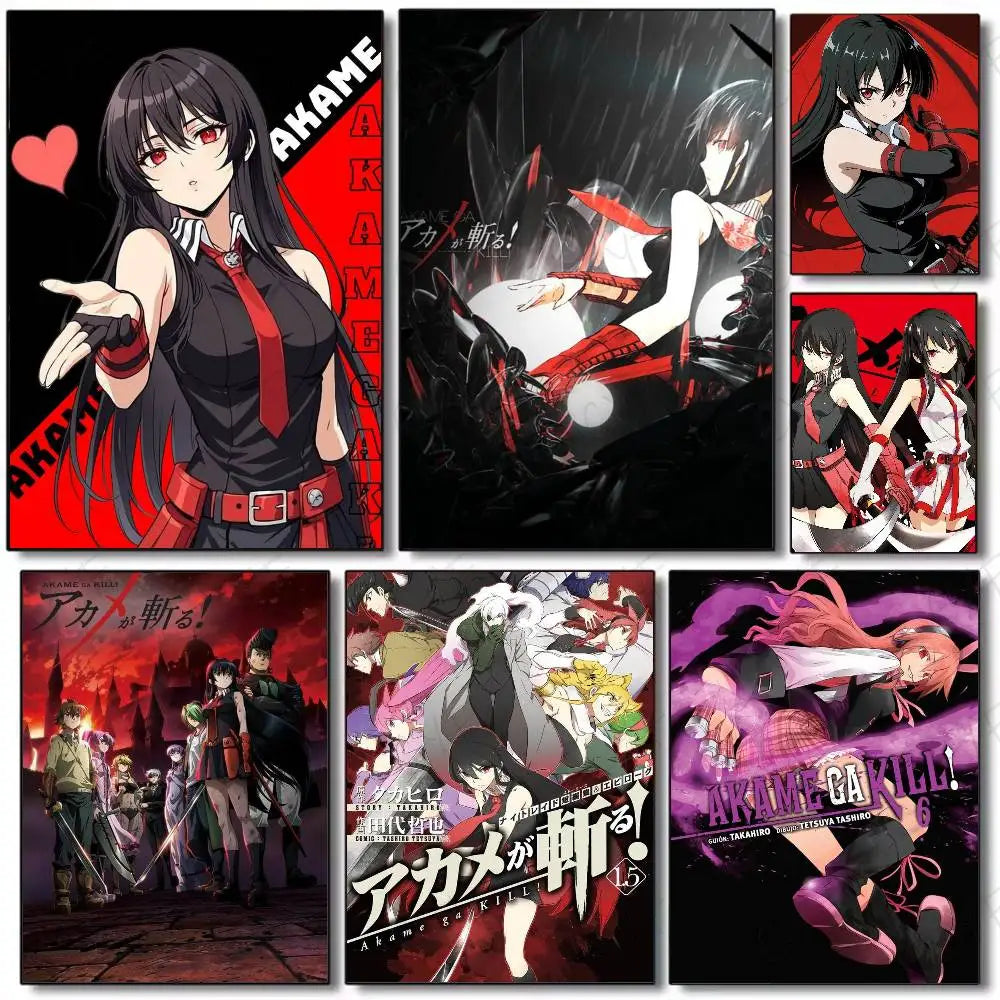 Poster Akame Ga Kill Art · Decoración Setup Gamer y Escritorio
