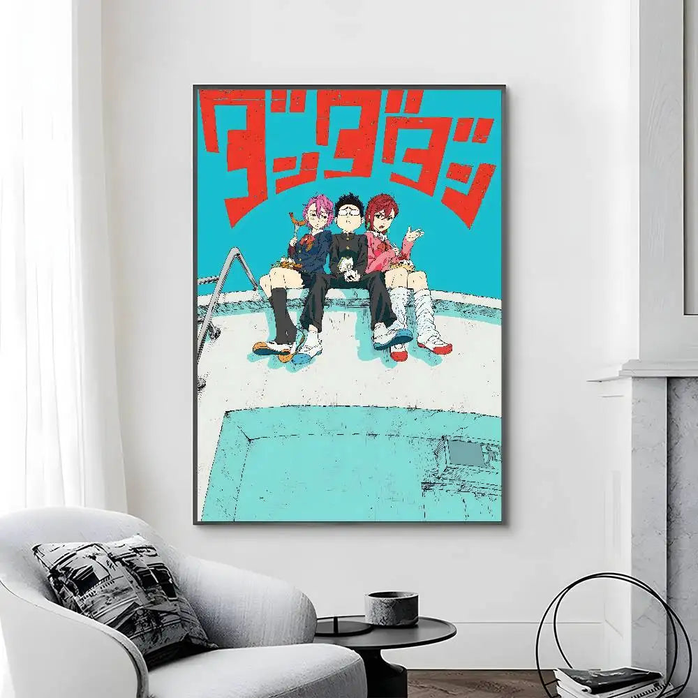 Poster Dandandan painting with prints · Decoración Setup Gamer y Escritorio