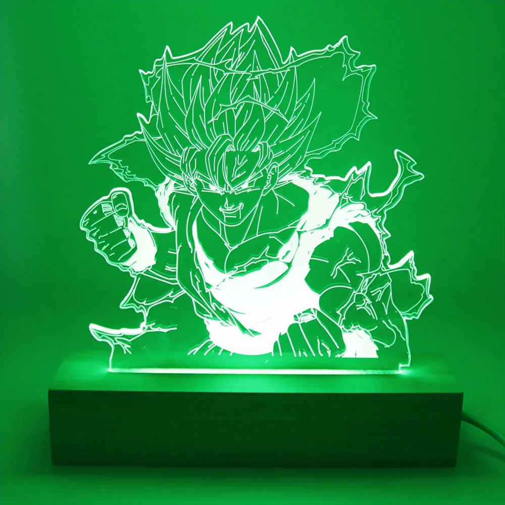 Lámpara LED Gaming Anime Goku · Iluminación Setup Gaming