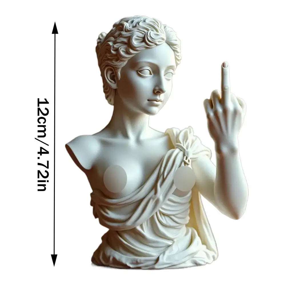 Estatua Decorativa Resina Actitud - Figura Artística Rebelde para Setup Gaming