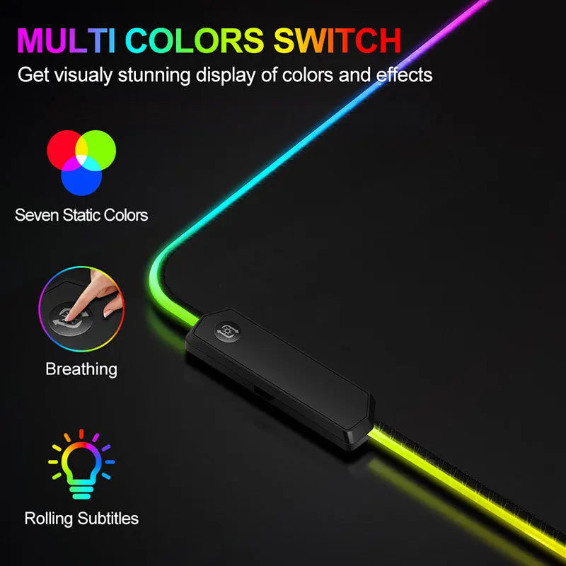 Alfombrilla Gaming RGB Dragón Chino XXL - LED Multicolor