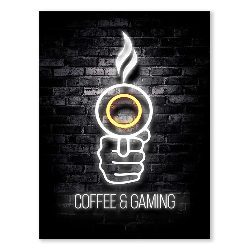 Neón LED Gaming Decoration Posters · Iluminación Setup Gaming