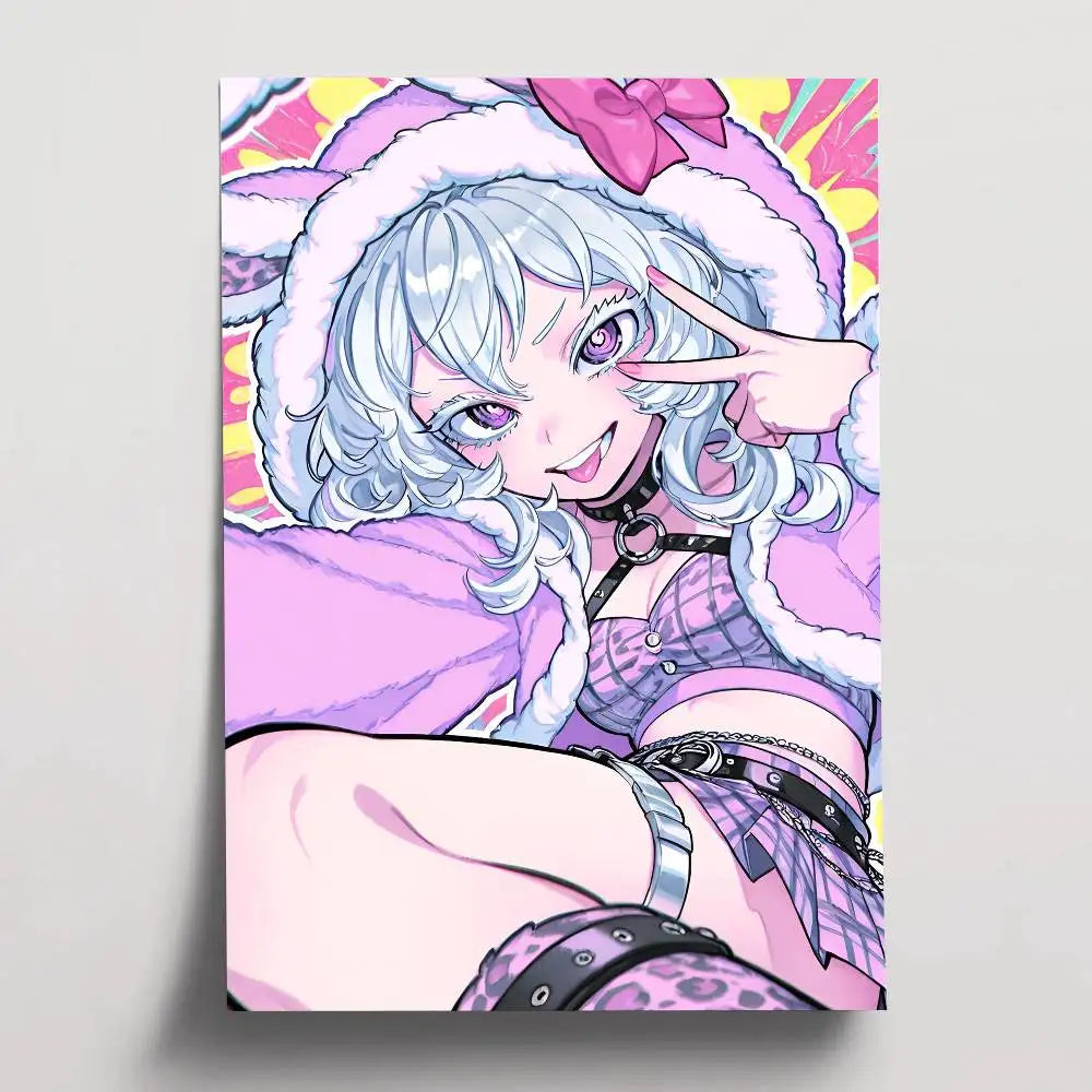 Poster Girl Posters Paintings Study · Decoración Setup Gamer y Escritorio