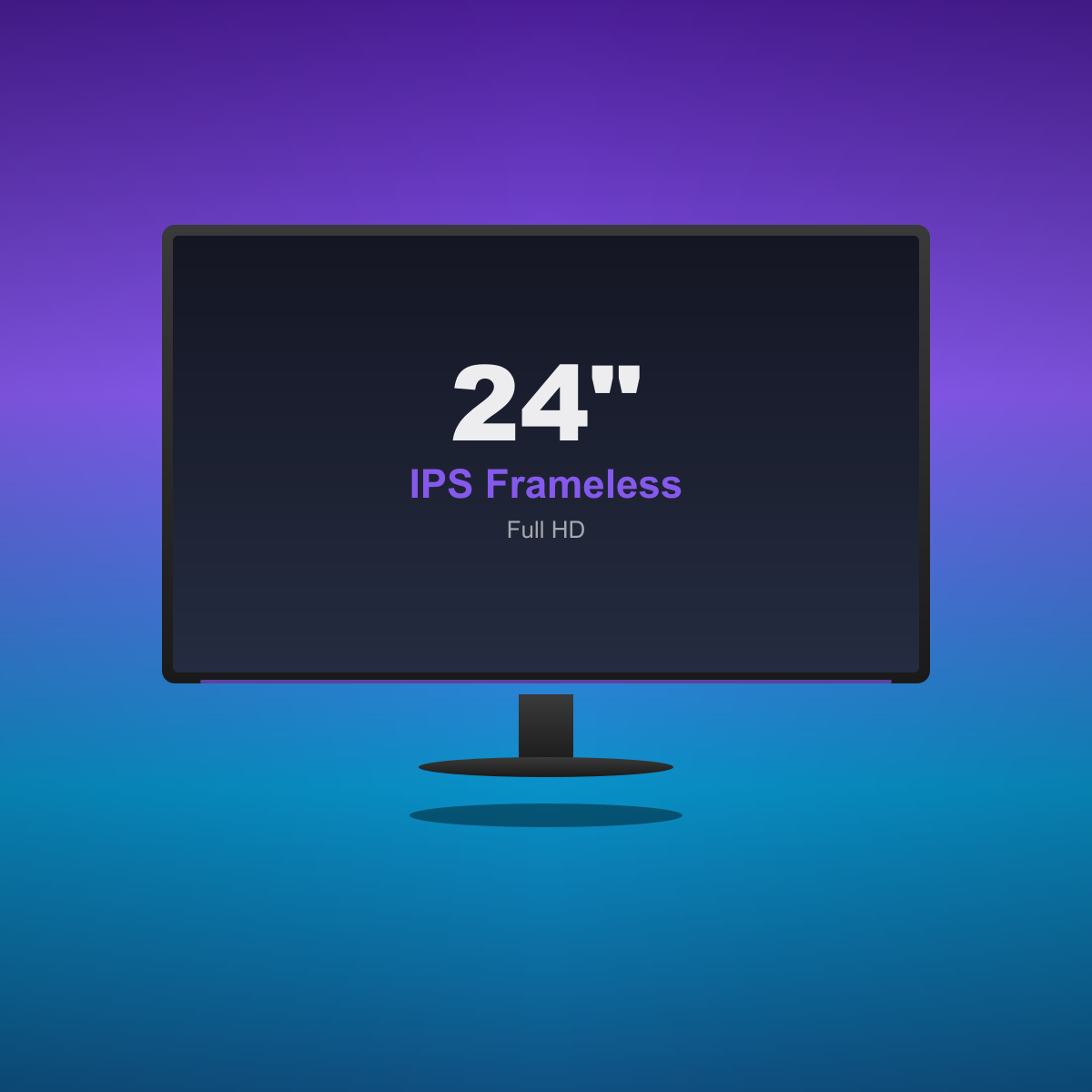 Monitor 24" IPS Sin Marcos · Full HD para Setup Gamer y Oficina Económico