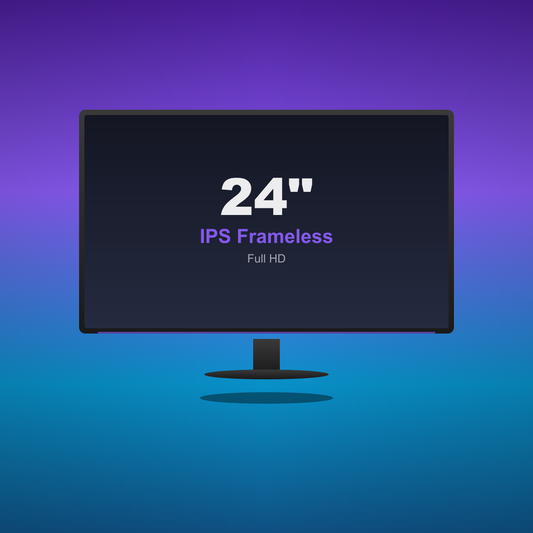 Monitor 24" IPS Sin Marcos · Full HD para Setup Gamer y Oficina Económico