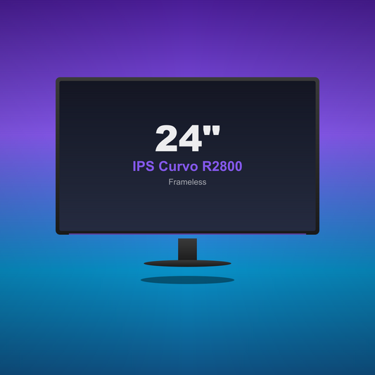 Monitor Curvo 24" IPS R2800 Sin Marcos · Inmersión para Setup Gamer