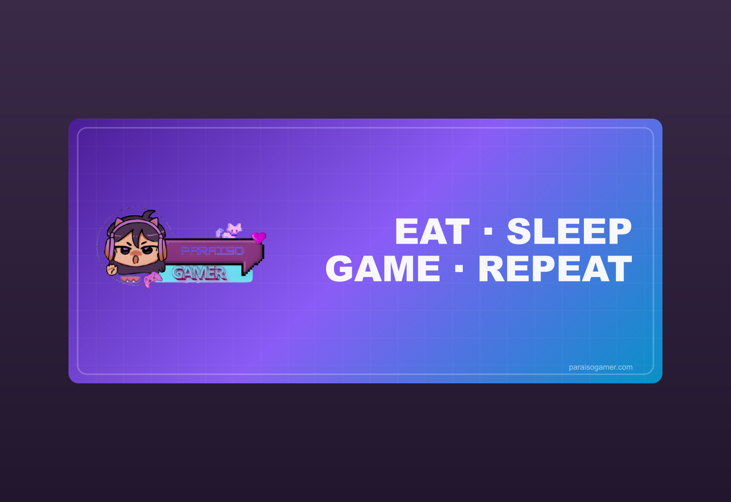 Eat · Sleep · Game · Repeat Alfombrilla XXL