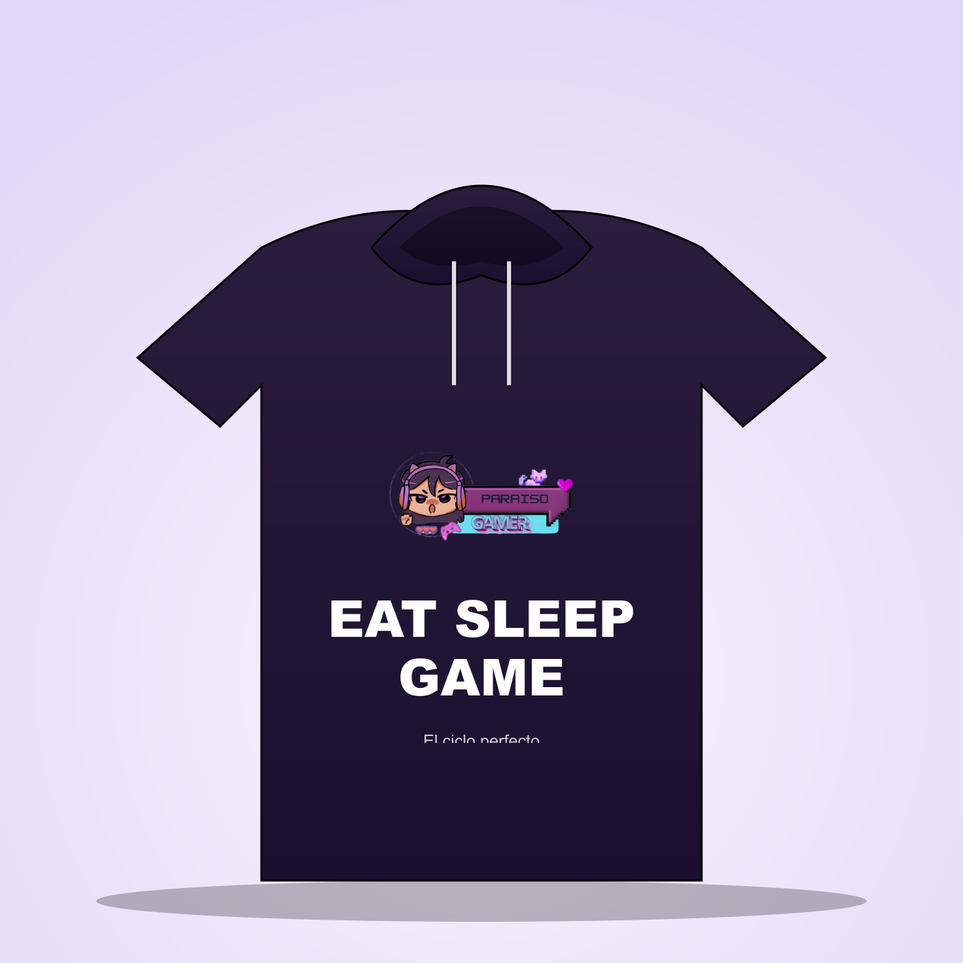 Eat · Sleep · Game · Repeat Sudadera con capucha