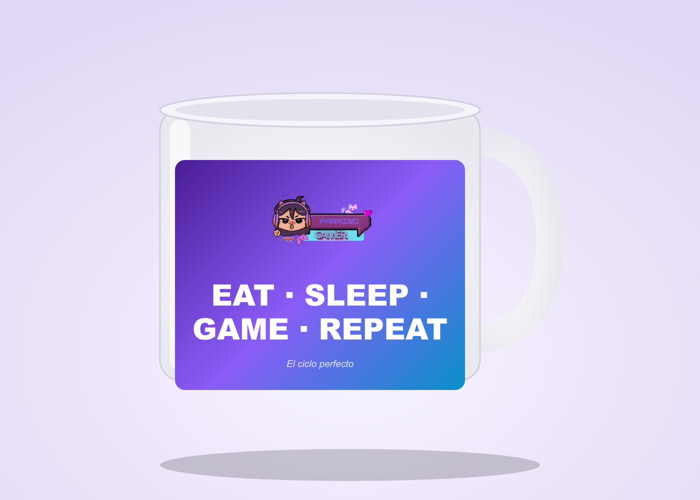 Merch Gamer · Eat · Sleep · Game · Repeat - Taza