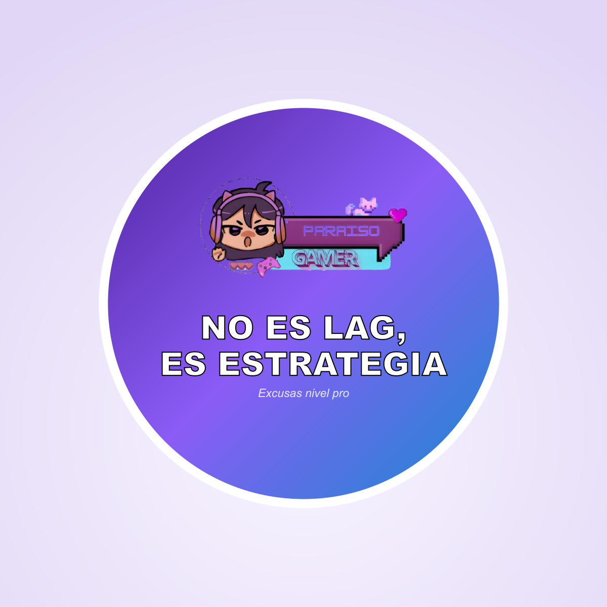 Merch Gamer · No Es Lag, Es Estrategia - Pegatina die-cut