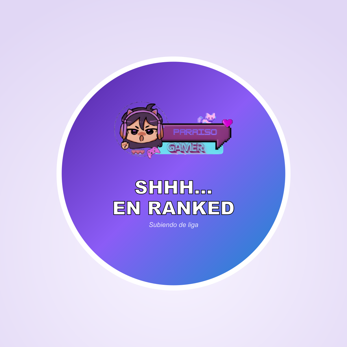 Merch Gamer · Shhh... En Ranked - Pegatina die-cut