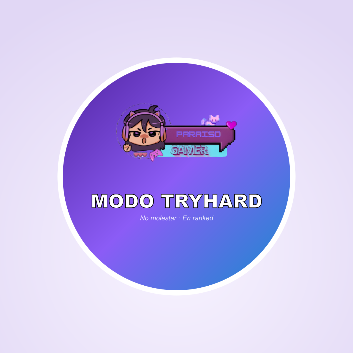 Merch Gamer · Modo Tryhard Activado - Pegatina die-cut