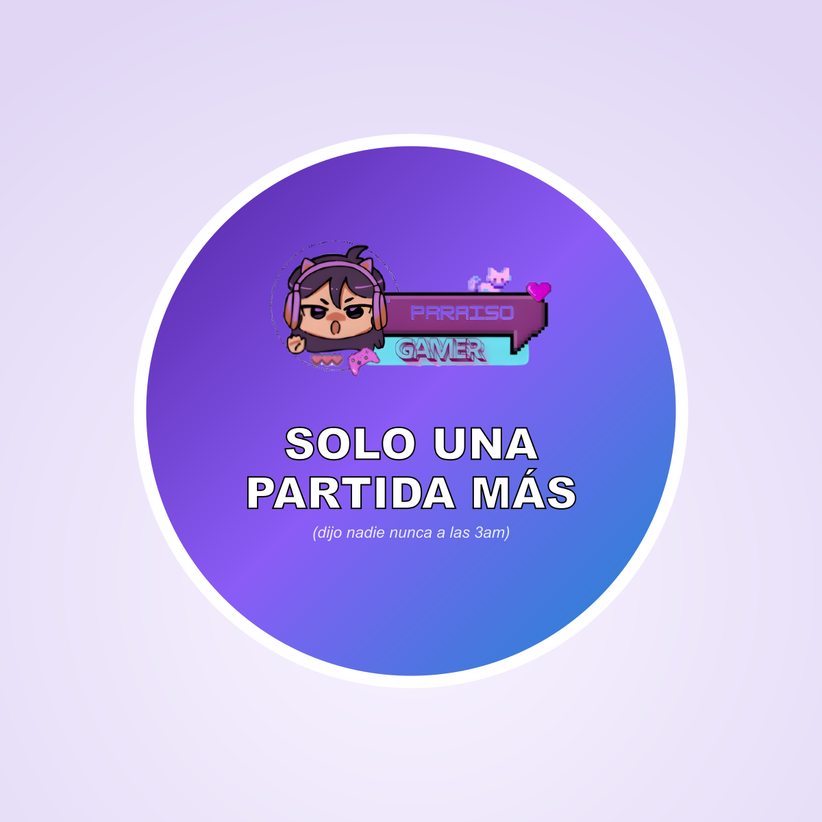 Merch Gamer · Solo Una Partida Más - Pegatina die-cut