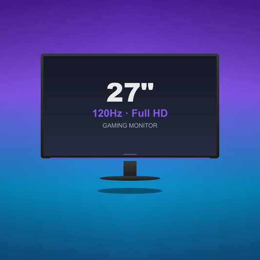Monitor Gaming 27" 120Hz Full HD · LED HDR Anti-Luz Azul para Setup Casual