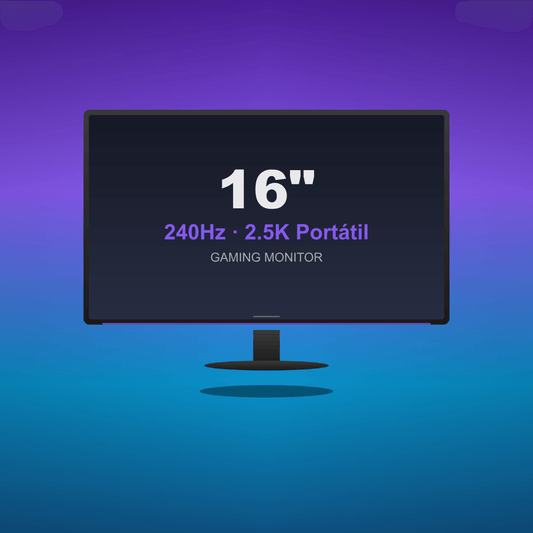 Monitor Portátil Gaming 16" 240Hz 2.5K · USB-C HDMI para Laptop PC PS5 Switch