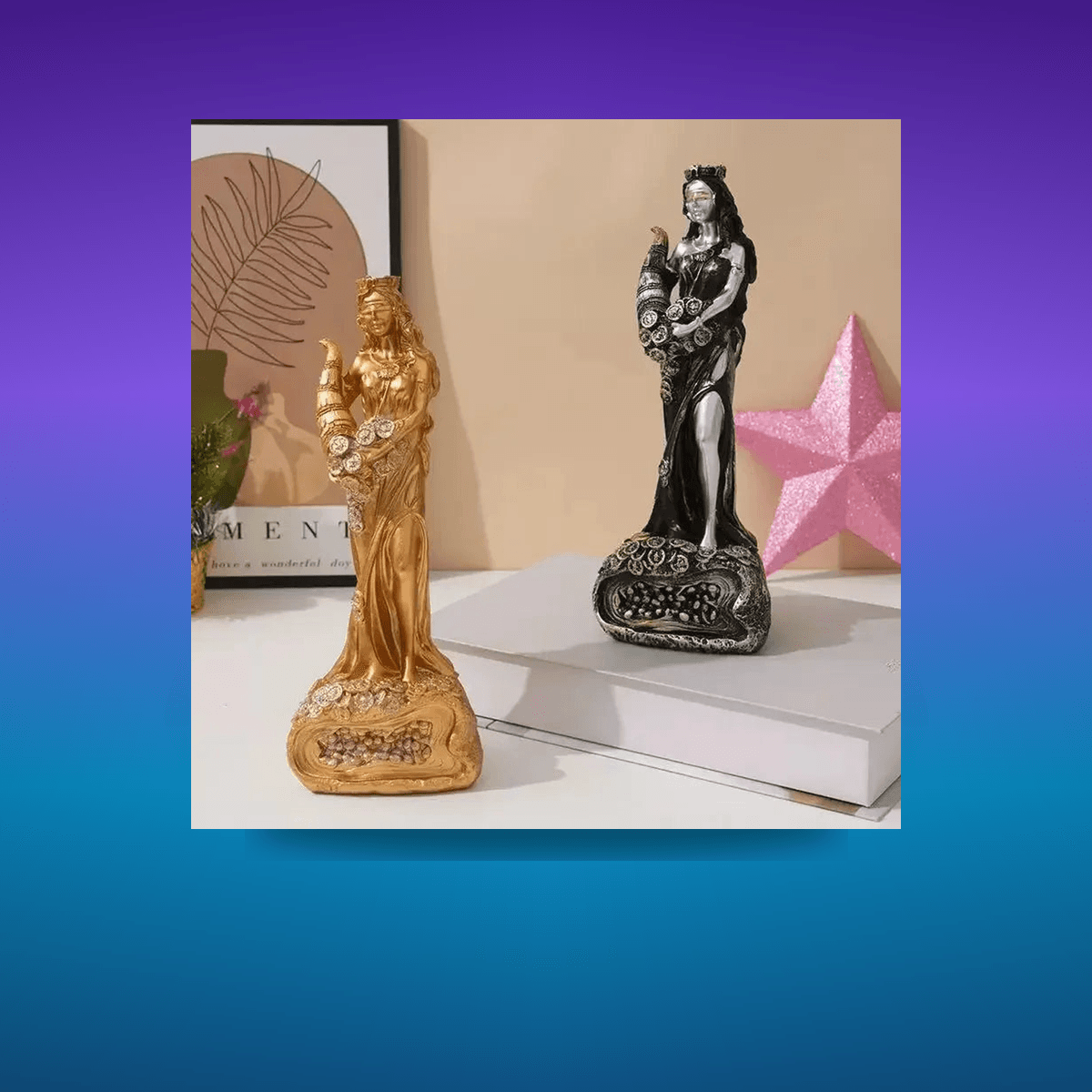 Figura Goddess Retro Goddess Spiritual · Decoración Setup Gamer y Escritorio