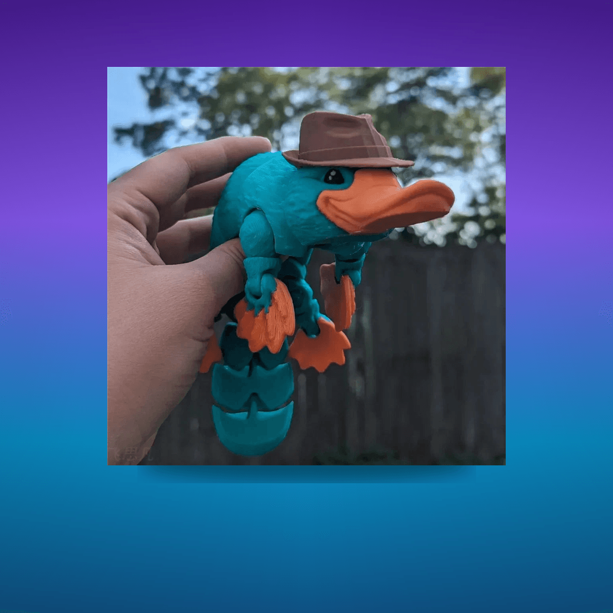 Figura Articulated Platypus Printed Multi-Joint · Decoración Setup Gamer y Escritorio