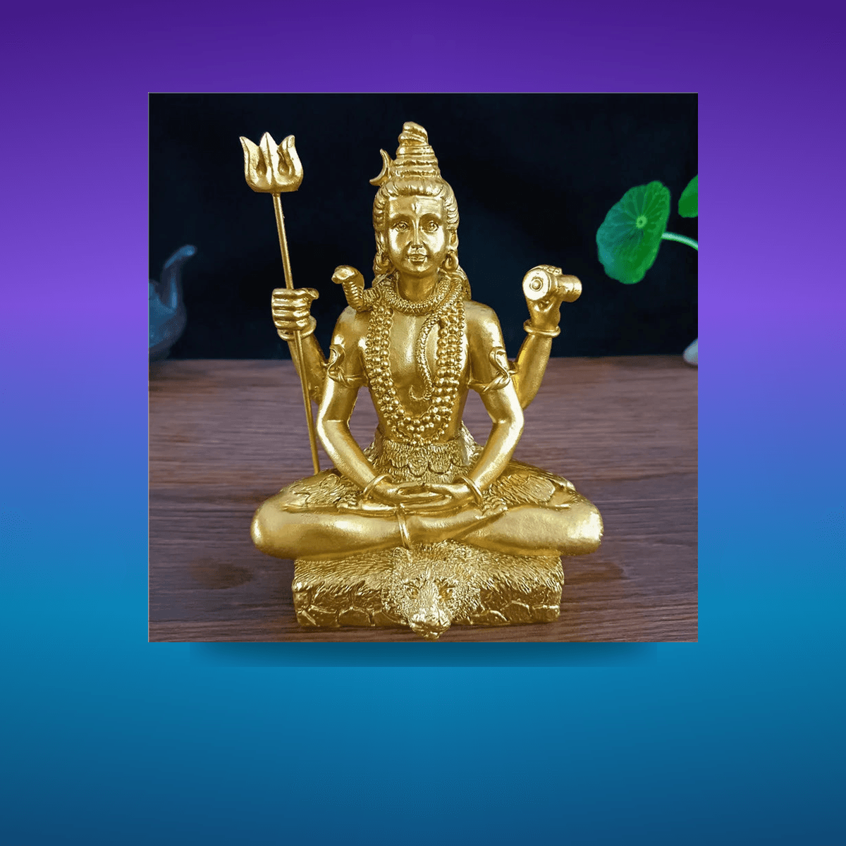 Figura Golden Shiva Hindu Ganesha 14 cm · Decoración Setup Gamer y Escritorio