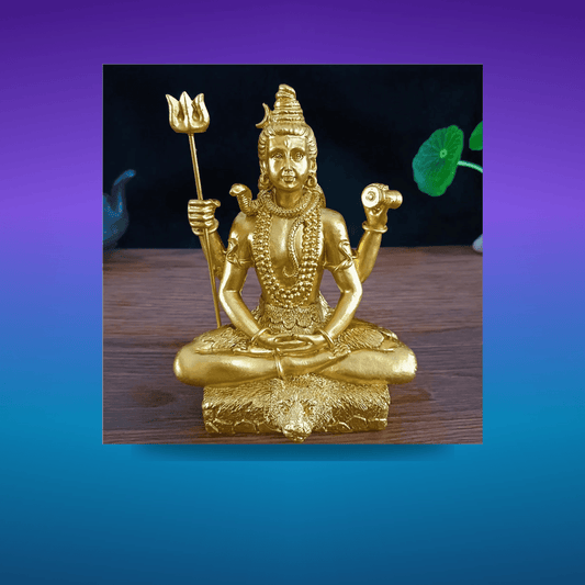 Figura Golden Shiva Hindu Ganesha 14 cm · Decoración Setup Gamer y Escritorio