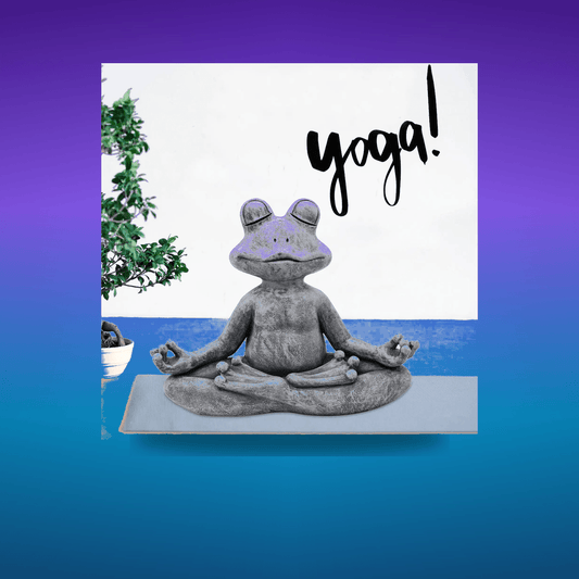 Figura Frog Zen Yoga Frog · Decoración Setup Gamer y Escritorio