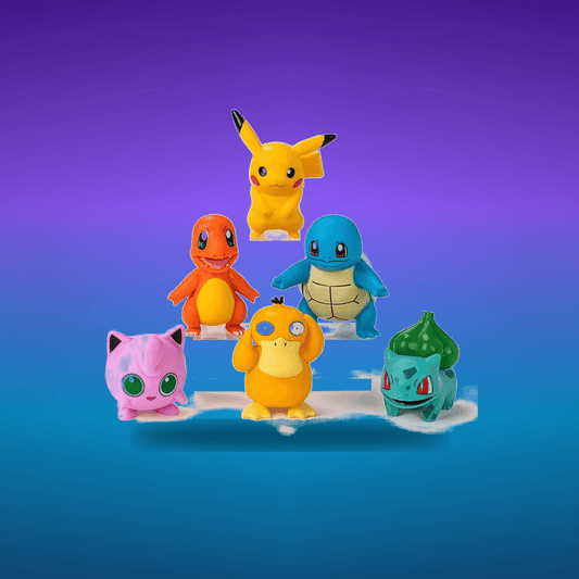 Figura cake topper Pikachu Psyduck Pokemon · Decoración Setup Gamer y Escritorio