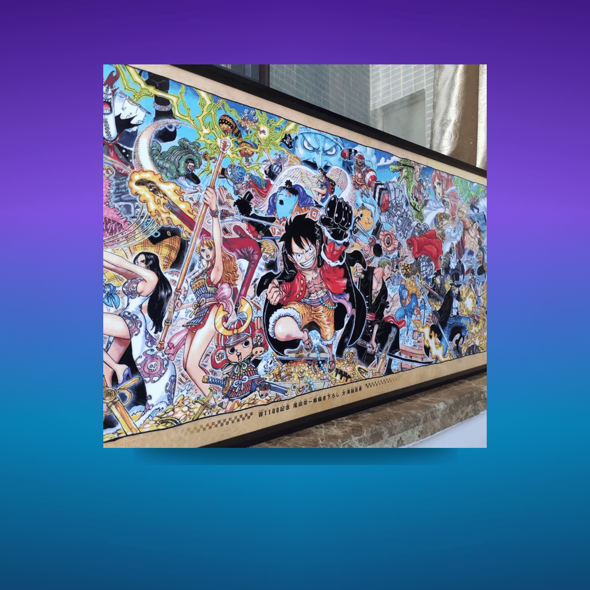 Poster One Family Photo Hanging One Piece · Decoración Setup Gamer y Escritorio