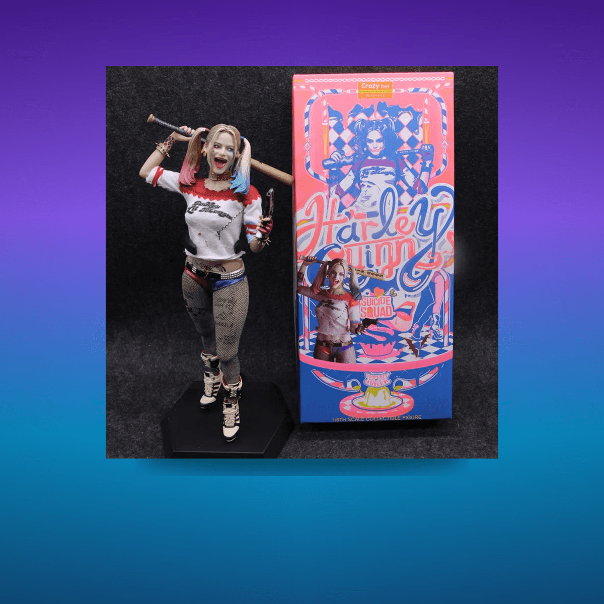 Figura Harley Quinn 1/6 th 28.5cm · Decoración Setup Gamer y Escritorio