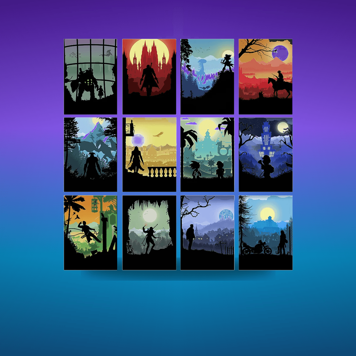 Poster Minimalist Video Game and · Decoración Setup Gamer y Escritorio