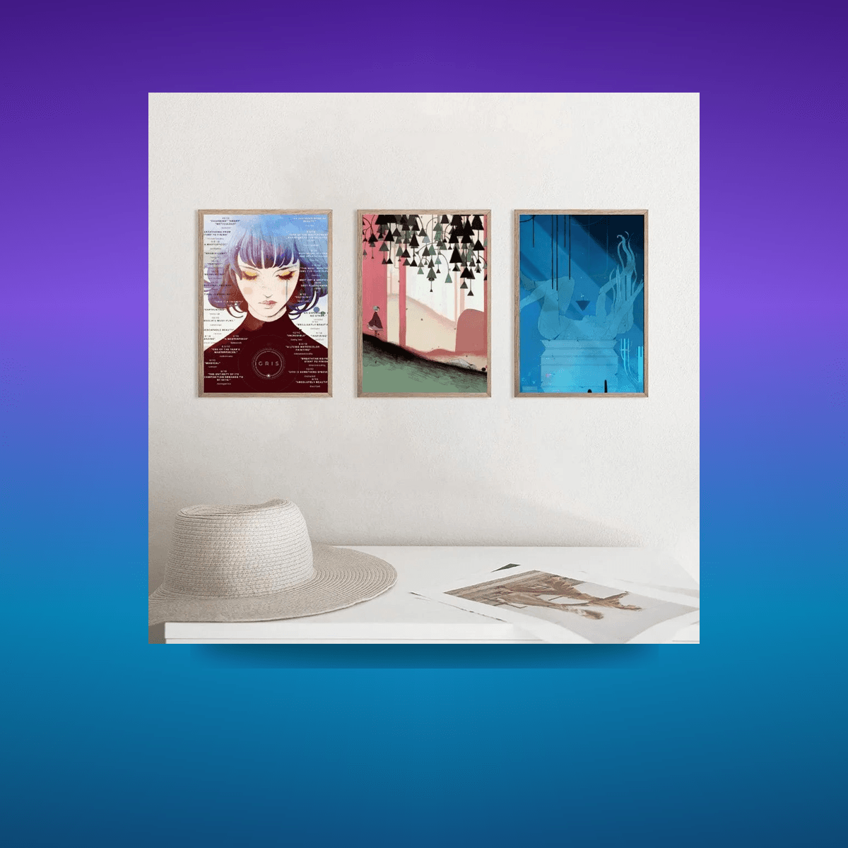 Poster GRIS Game Room Digital · Decoración Setup Gamer y Escritorio
