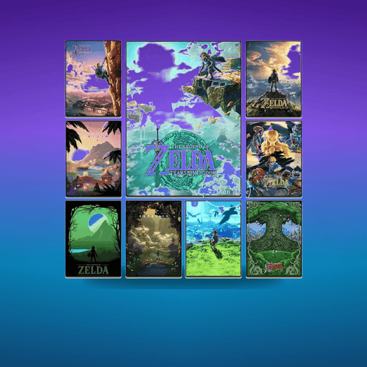 Poster Video Game Canvas Painting Zelda · Decoración Setup Gamer y Escritorio