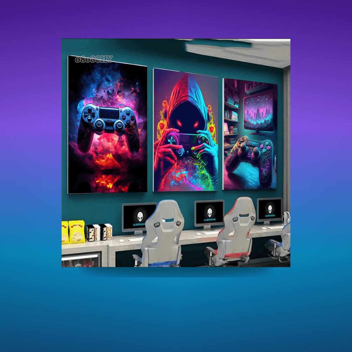 Neón LED Game Art Pictures · Iluminación Setup Gaming