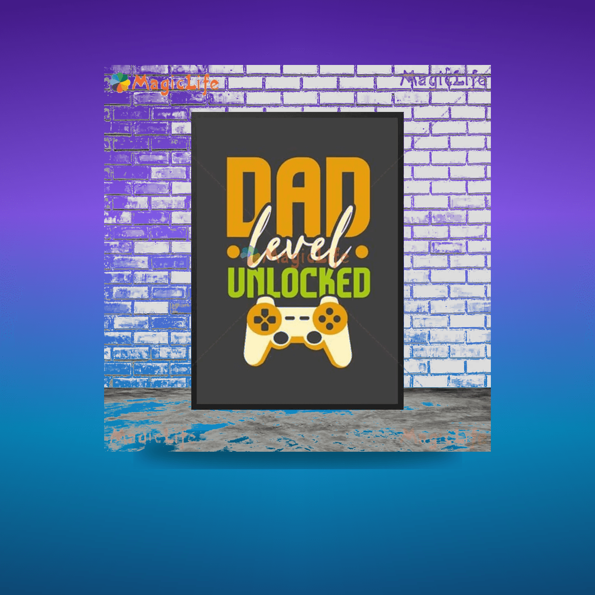 Poster Gaming Room Game Over · Decoración Setup Gamer y Escritorio