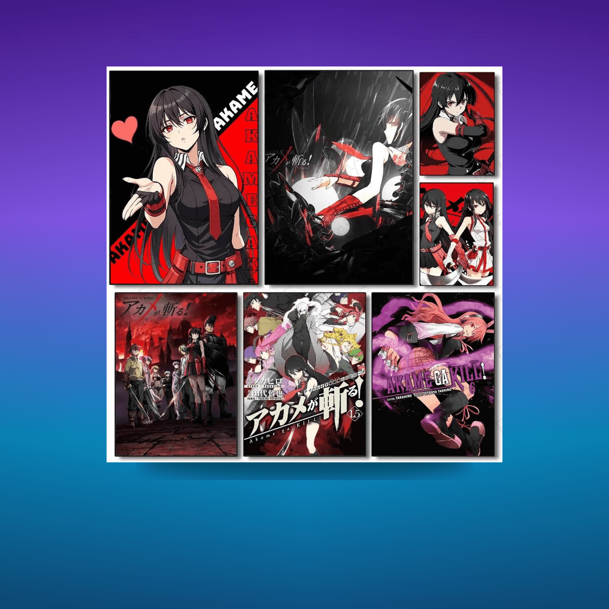 Poster A-Akame Ga Kill!-MT Art · Decoración Setup Gamer y Escritorio
