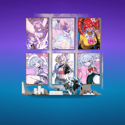 Poster Girl Posters Paintings Study · Decoración Setup Gamer y Escritorio