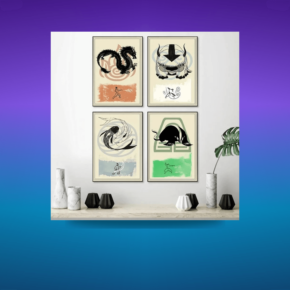 Poster Avatar The Last Airbender · Decoración Setup Gamer y Escritorio