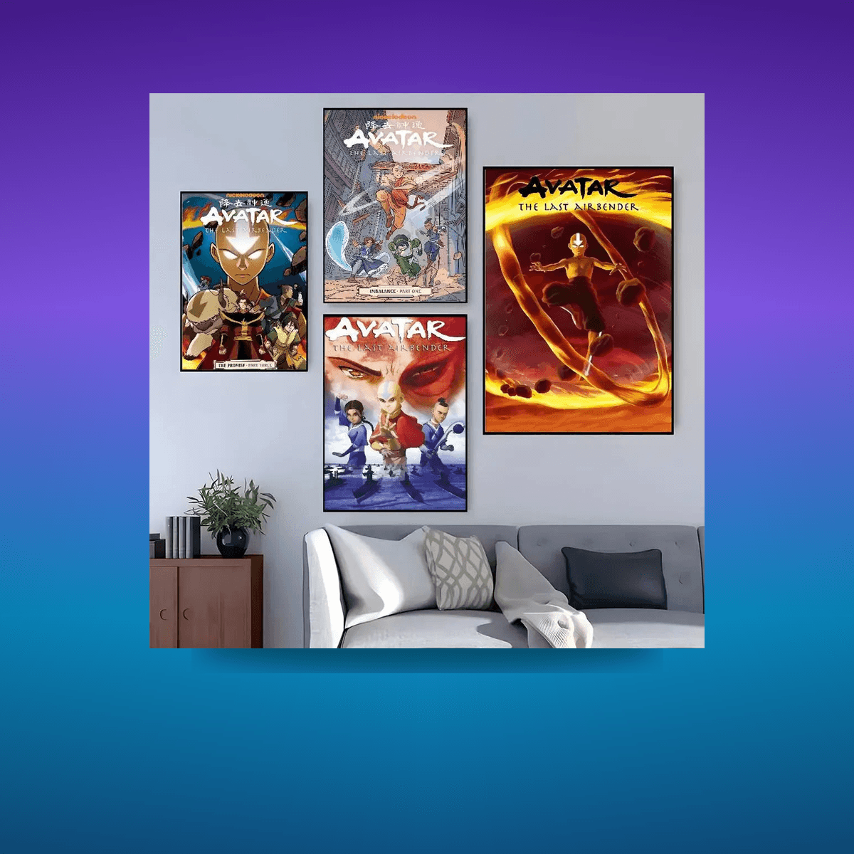 Poster Avatar The Last Airbender · Decoración Setup Gamer y Escritorio