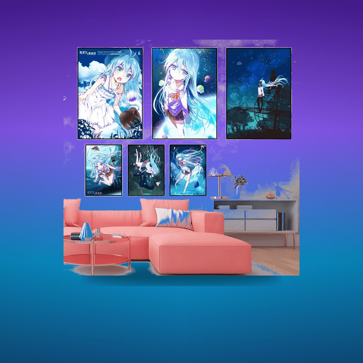Poster D-Denpa Onna To Seishun · Decoración Setup Gamer y Escritorio