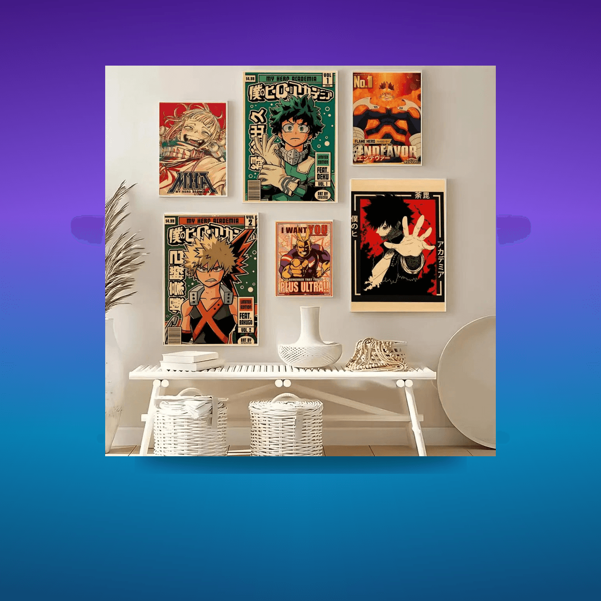 Poster My H-Hero A-Academia Room · Decoración Setup Gamer y Escritorio
