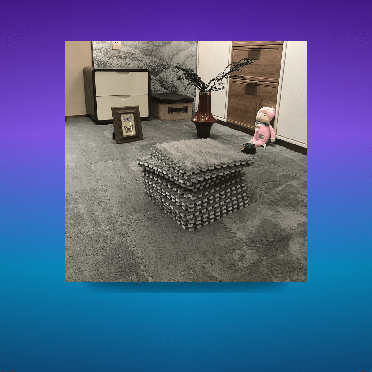 Cartel Interlocking Floor Mats Heavy-Duty · Decoración Setup Gamer y Escritorio