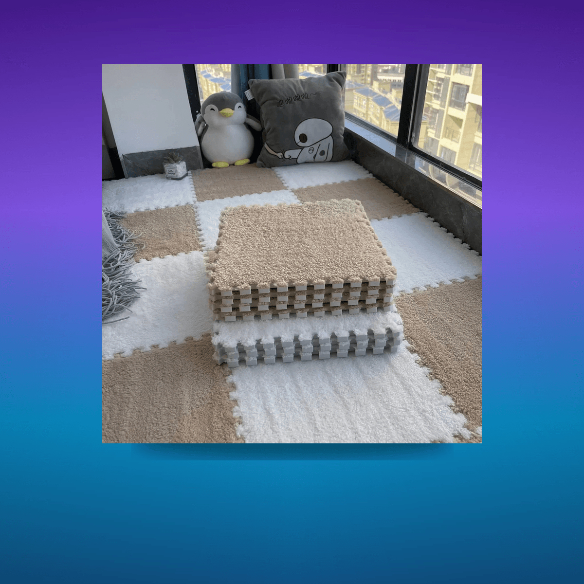 Alfombra Decorativa Soft Floor Mat Stain 30cm · Decoración Setup Gamer y Escritorio