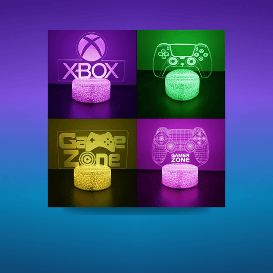 Neón LED GAMER 3D Night · Iluminación Setup Gaming 20cm