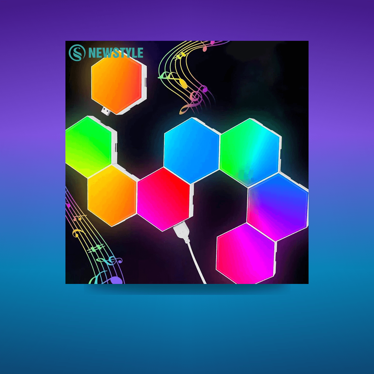 Iluminación LED Hexagon Night Gaming · Iluminación Setup Gaming