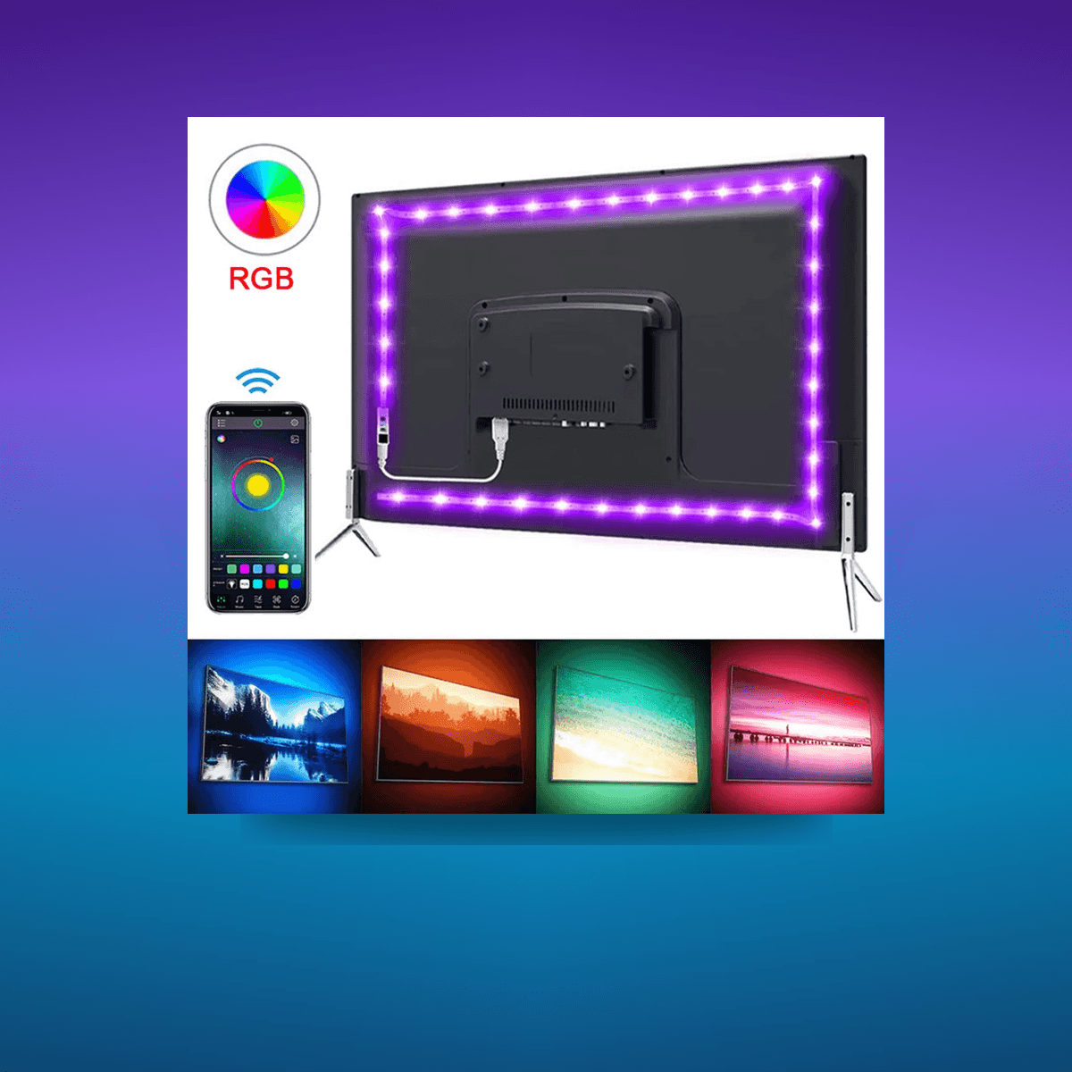 Tira LED 5V Tape Backlight · Iluminación Setup Gaming