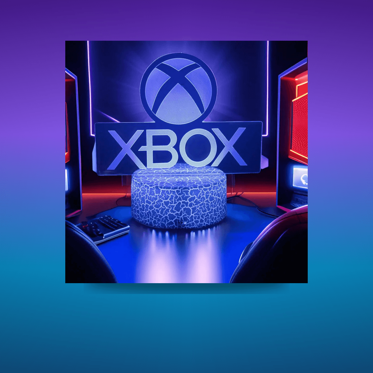 Neón LED GAMER 3D Night · Iluminación Setup Gaming 20cm