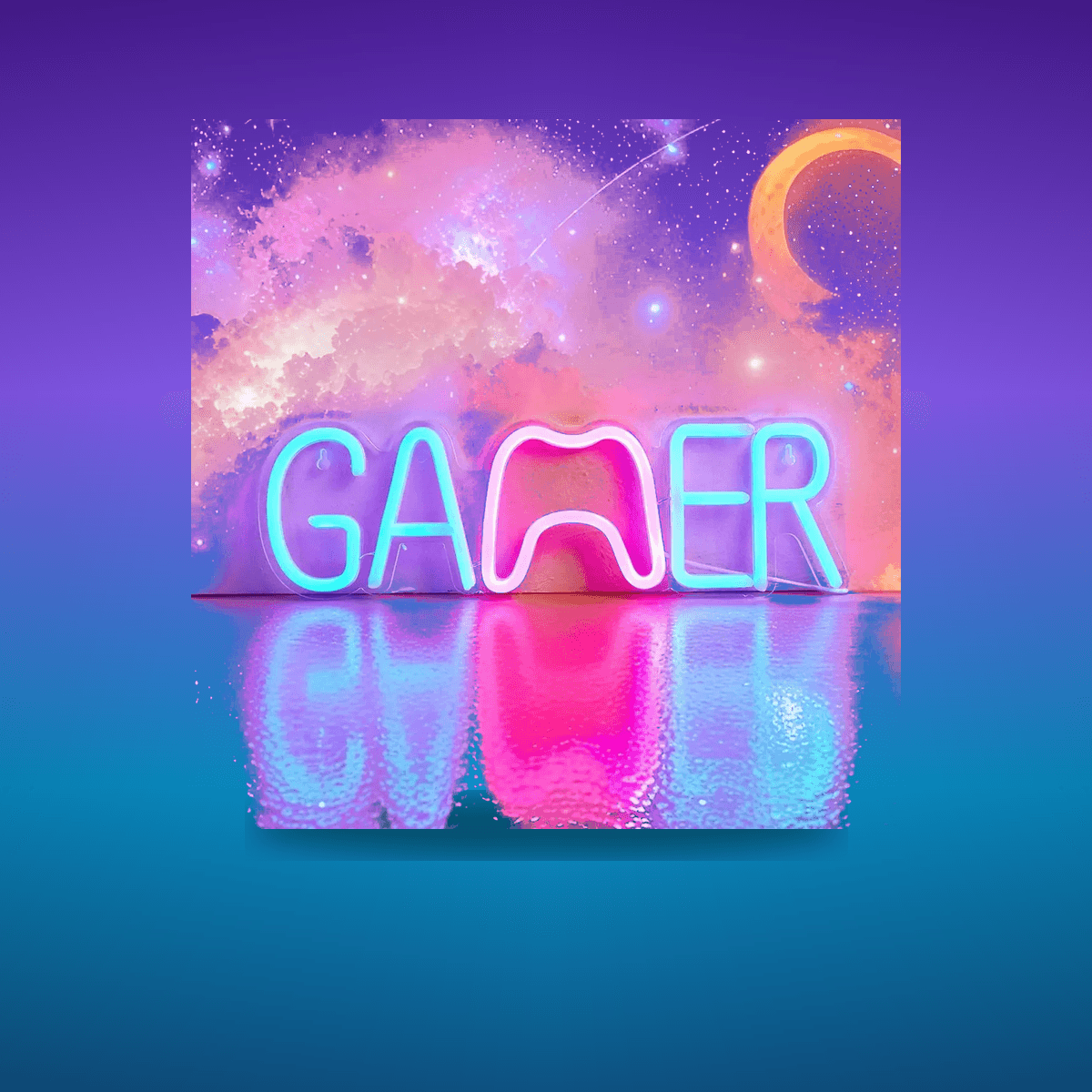 Neón LED Chi-buy Gamer Gamepad · Iluminación Setup Gaming