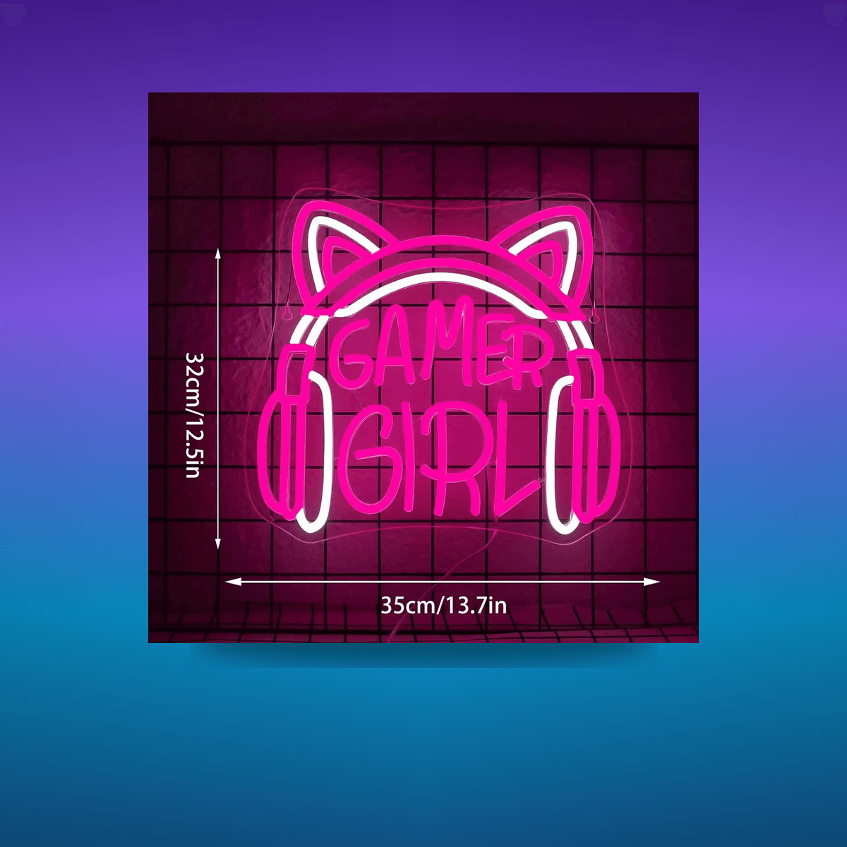 Neón LED Gamer Girl Gaming · Iluminación Setup Gaming