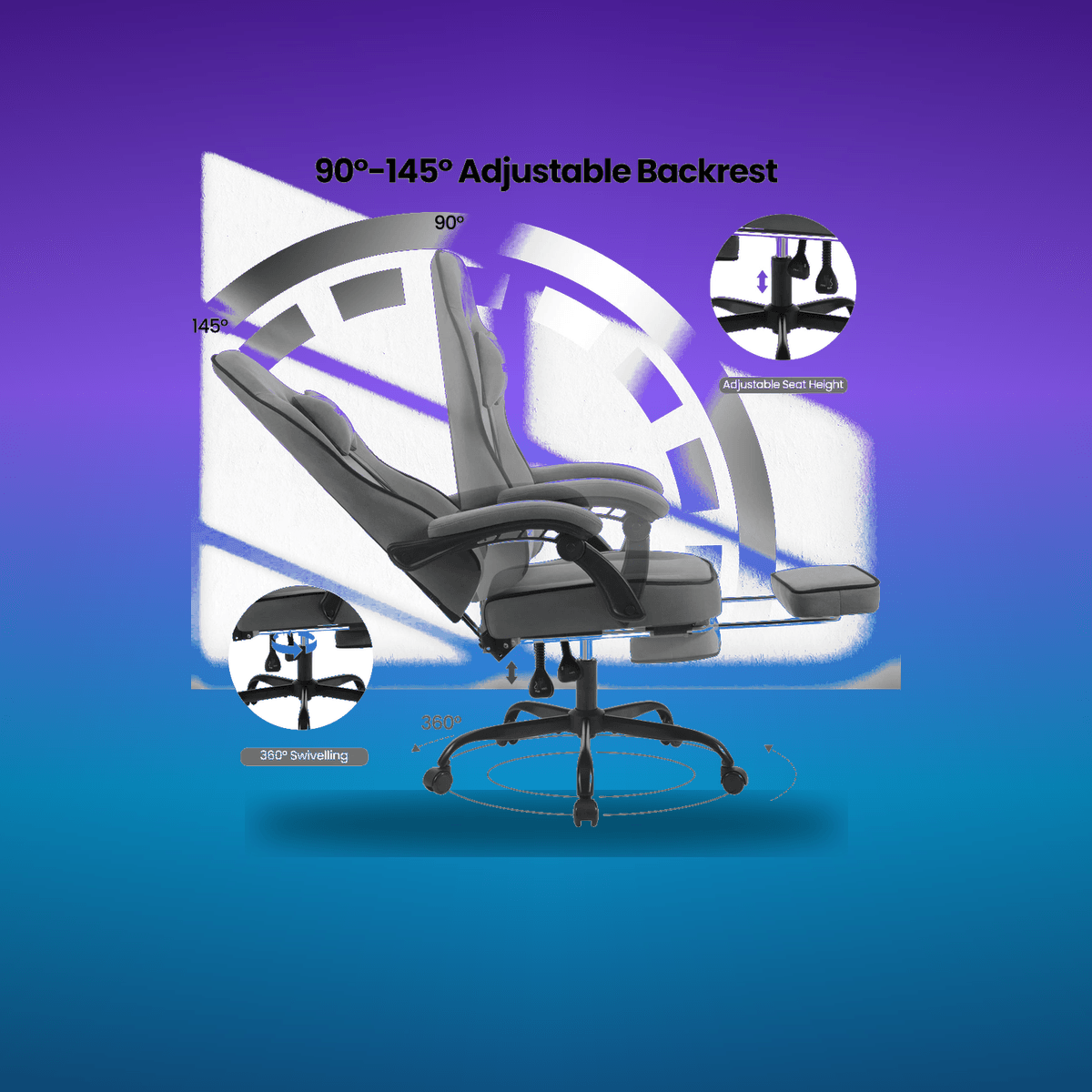 Silla Gaming WOLTU 49.5 cm · Setup Gamer